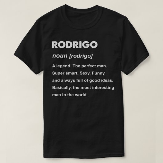 Mens Rodrigo Name T-Shirt (Design vorne)