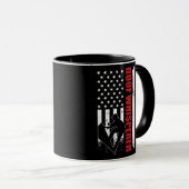 Mens Roofer American Flag Dachdecker Whisperer Dac Tasse (VorderseiteRechts)
