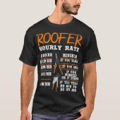 Mens Roofer verschenken Funny Construction Worker T-Shirt (Vorderseite)
