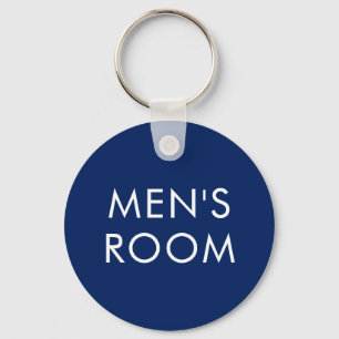 Men's room restroom keychain - dark blue schlüsselanhänger