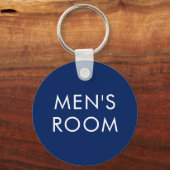 Men's room restroom keychain - dark blue schlüsselanhänger (Vorderseite)