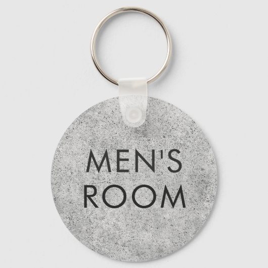 Men's room restroom keychain - urban concrete schlüsselanhänger (Vorderseite)