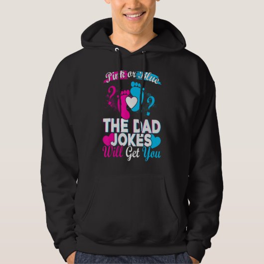 Mens rosa oder blau der Vater Witze bringt dich Hoodie (Vorderseite)
