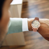 Men's Rose Gold Mekka Kartenüberwachung - Arabisch Armbanduhr