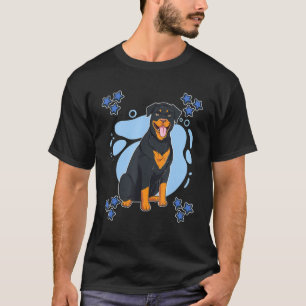 Mens Rottweiler Art Zeichne Boys Stars Rottweiler T-Shirt