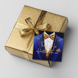 Mens Royal Blue Gold Geburtstagsparty Geschenkanhänger