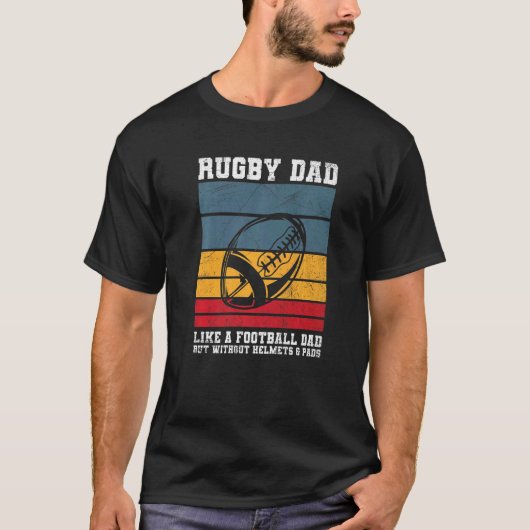 Mens Rugby-Ball-Zitat für einen Rugby-Vater T-Shirt (Vorderseite)