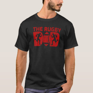 Mens Rugby Sports Vintag Style Der Rugby Vater Fet T-Shirt