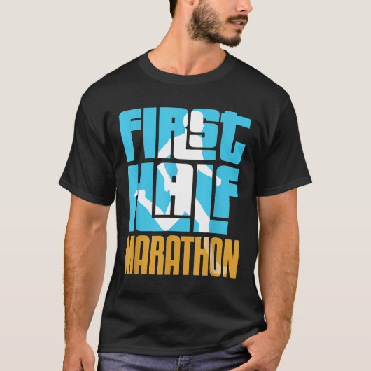 Mens Runner Mens Erster Halbmarathon T-Shirt (Vorderseite)