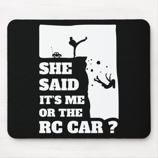 Mens sagte sie sein Ich oder das Auto Spaß Geschen Mousepad (Vorne)