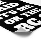 Mens sagte sie sein Ich oder das Auto Spaß Geschen Poster (Ecke)