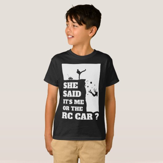 Mens sagte sie sein Ich oder das Auto Spaß Geschen T-Shirt (Vorne ganz)