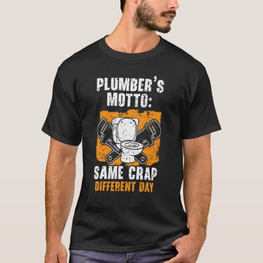Mens Same Crap Different Day Plumbing Drain Surgeo T-Shirt (Vorderseite)