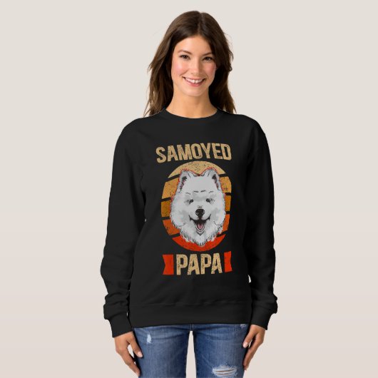 Mens Samoyed Papa Samoyeds Dog Owner Samoyed Sweatshirt (Vorne ganz)