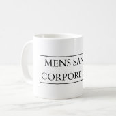 Mens sana in corpore sano - Ein gesunder Geist in  Kaffeetasse (Vorderseite Links)