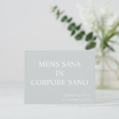 Mens Sana in Corpore Sano Postcard - grau Postkarte (Stehend Vorderseite)