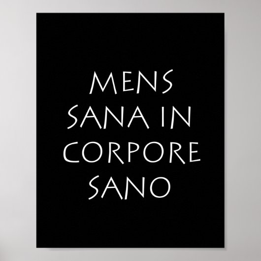 Mens sana in corpore sano poster (Vorne)