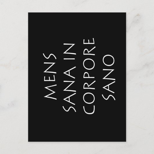 Mens sana in corpore sano postkarte (Vorderseite)