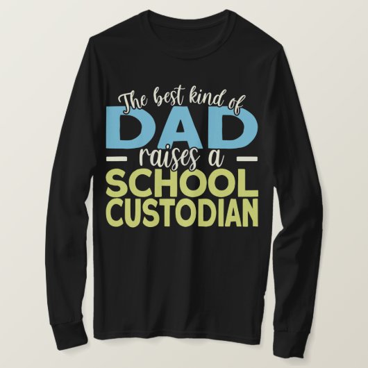 Mens School Custodian Dad Janitor  T-Shirt (Design vorne)