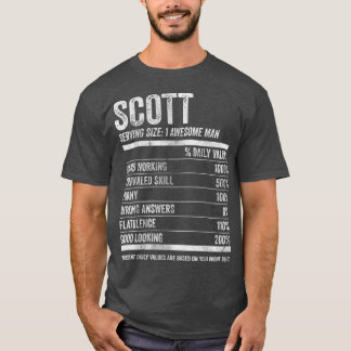 Mens Scott Nutrition Personalisiert Name Funny Nam T-Shirt