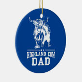 Mens Scottish Highland Cow Vater Bauer Father Keramik Ornament (Rechts)