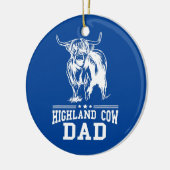 Mens Scottish Highland Cow Vater Bauer Father Keramik Ornament (Links)