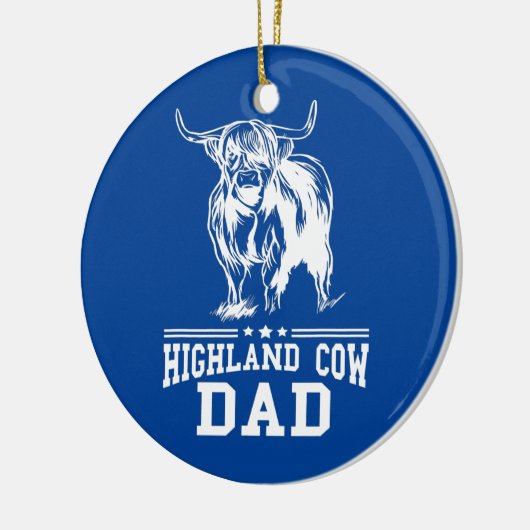 Mens Scottish Highland Cow Vater Bauer Father Keramik Ornament (Links)