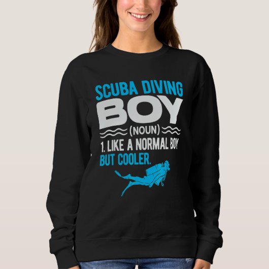 Mens Scuba Boy Noun Definition Diver Scuba Diving Sweatshirt (Vorderseite)