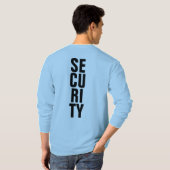 Mens Security Moderne Tshirts Licht blauer Vorlage (Schwarz voll)