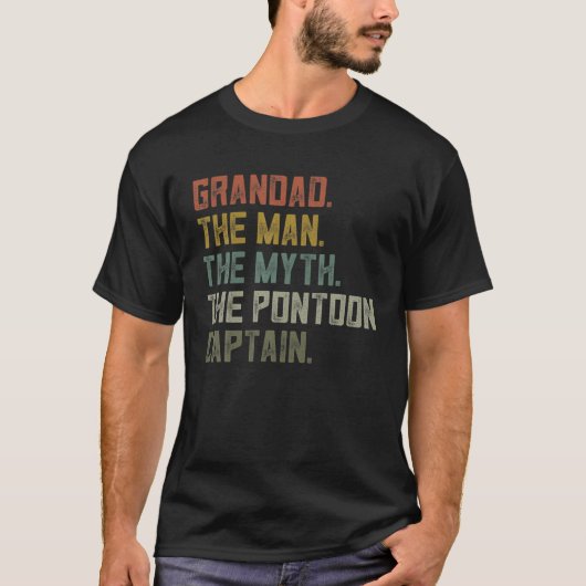 Mens Segelboot Grandad , Pontoon Apparel, Boati T-Shirt (Vorderseite)