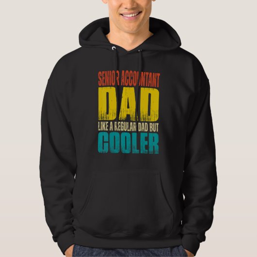 Mens Senior Accountant Dad Like a Regular Dad bu Hoodie (Vorderseite)