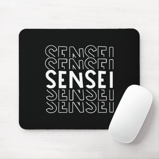 Mens Sensei Martial Arts Karate Judo Training Coac Mousepad (Mit Mouse)