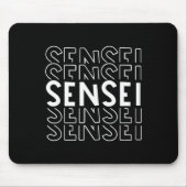 Mens Sensei Martial Arts Karate Judo Training Coac Mousepad (Vorne)