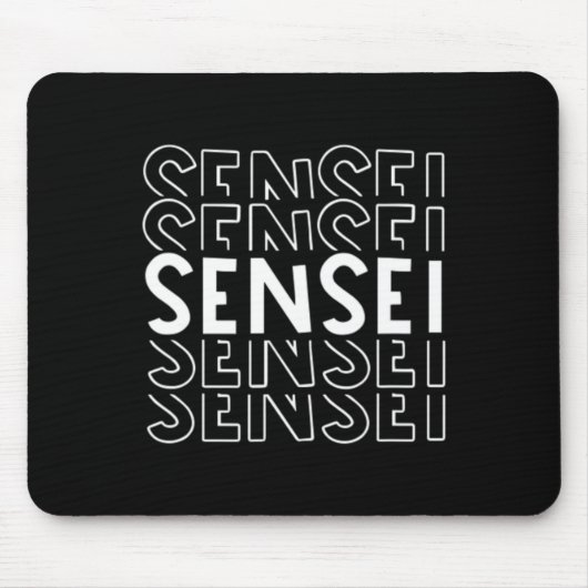 Mens Sensei Martial Arts Karate Judo Training Coac Mousepad (Vorne)