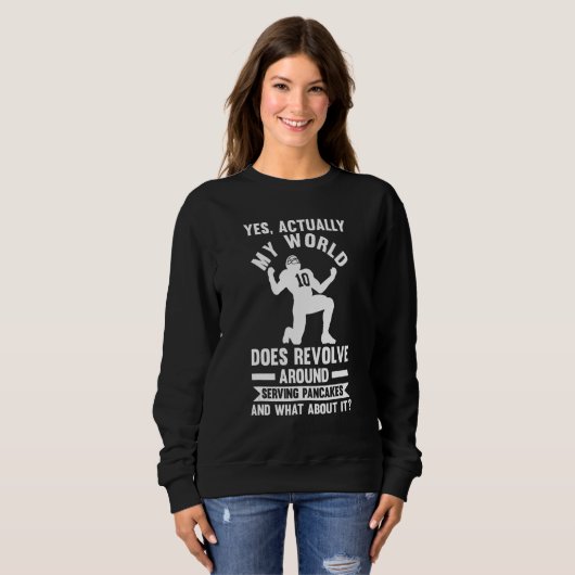 Mens Serving pancakes and what about it Lineman Sweatshirt (Vorne ganz)