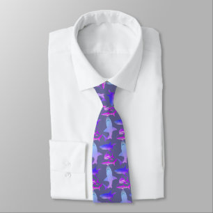 Mens Shark Krawatte-Purple Krawatte