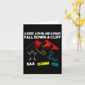 Mens Sheep Drum Schlange Herabfallen Corny Vater W Karte (Gelbe Blume)