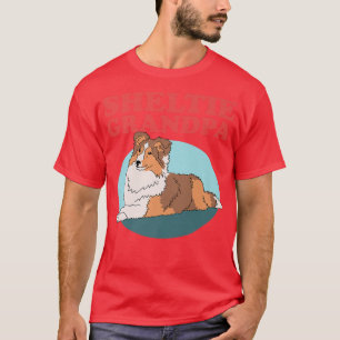 Mens Sheltie Grandpa Dog Owner Shetland Sheepdog T-Shirt