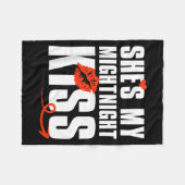 Mens She's My Midnight Kiss Happy New Year Matchin Fleecedecke (Vorderseite (Horizontal))