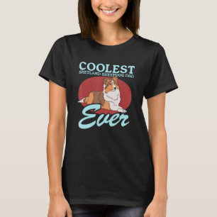 Mens Shetland Sheepdog Vater Downer Sheltie T-Shirt