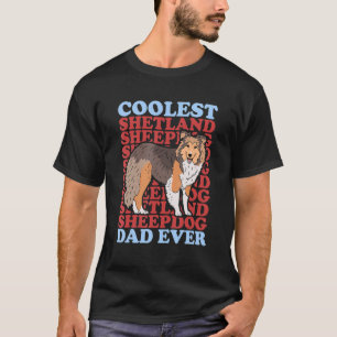 Mens Shetland Sheepdog Vater Hundebesitzer Sheltie T-Shirt