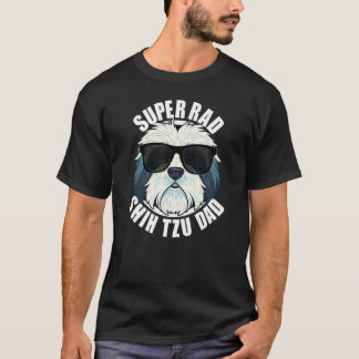 Mens Shih Tzu Dad Fatheru2019s Day Dog Dad Menu20 T-Shirt