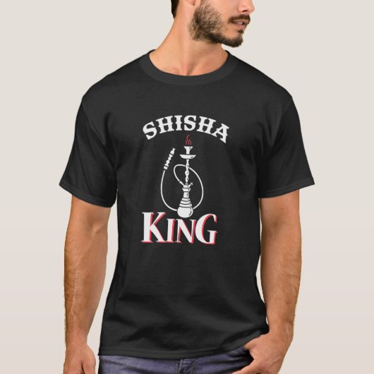 Mens Shisha Bar King Water Pipe Tabak Rauchen Tu T-Shirt (Vorderseite)