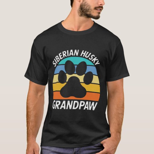 Mens Siberian Husky Grandpa Funny Husky Dog Lover T-Shirt (Vorderseite)