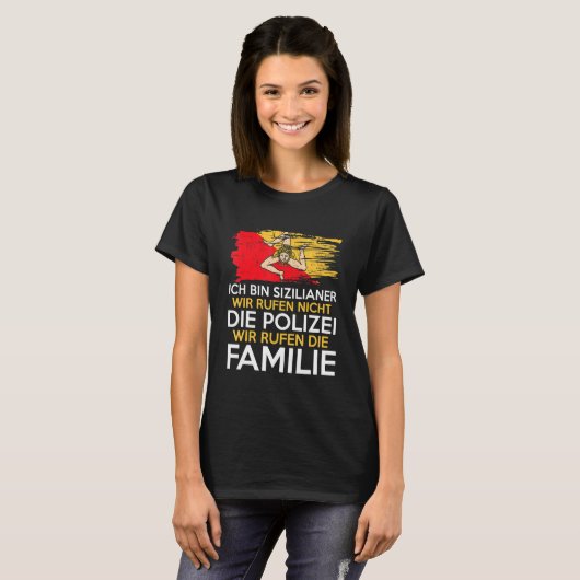 Mens Sicily Familie Sizilian T-Shirt (Vorne ganz)