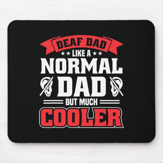 Mens Sign Language Deaf Awareness ASL und Deaf Pri Mousepad (Vorne)