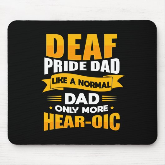 Mens Sign Language Deaf Awareness ASL und Deaf Pri Mousepad (Vorne)