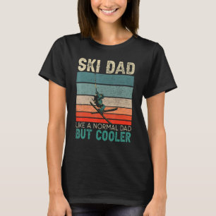 Mens Ski Vater Skifahren Ski Winter Skilaufen T-Shirt