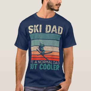 Mens Ski Vater Skifahren Ski Winter Skilaufen T-Shirt
