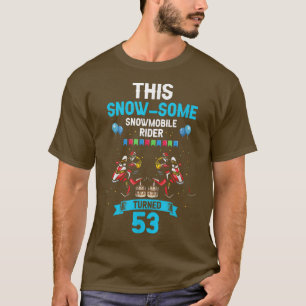 Mens Skimobile Geburtstagsdesign für Snowmobile in T-Shirt